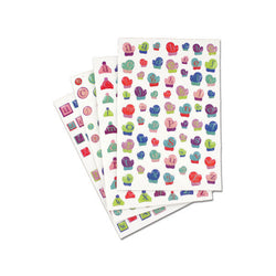 Epoxy Alphabet Stickers, 4 Sheets