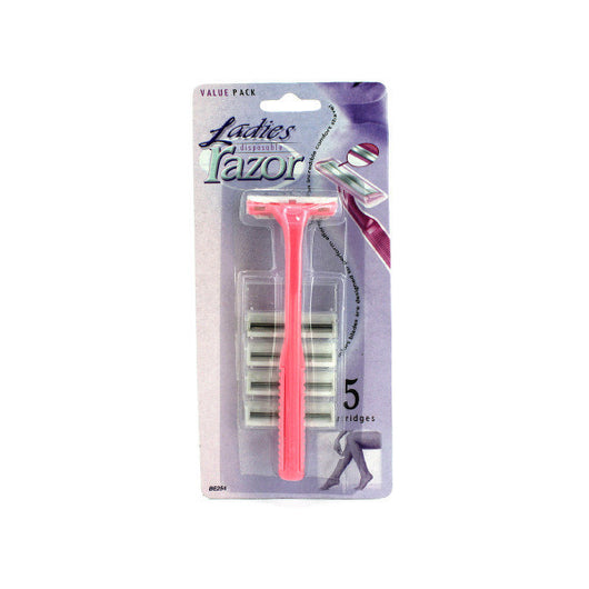 Ladies Disposable Razor With Extra Cartridges