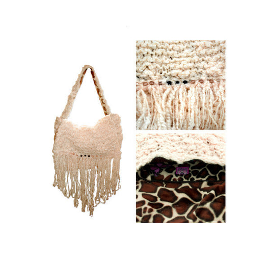 Cream Hand Knit Bag