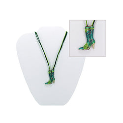 Blue/Green Boot Necklace