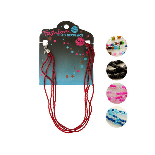Adjustable 3-String Seed Bead Necklace