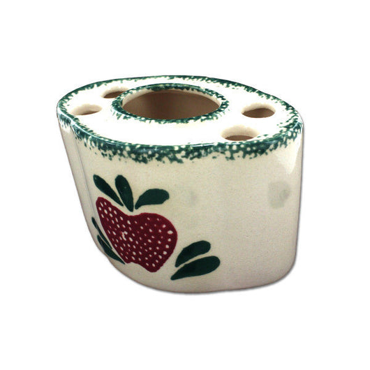 Country Design Ceramic Toothbrush Holder, Assorted