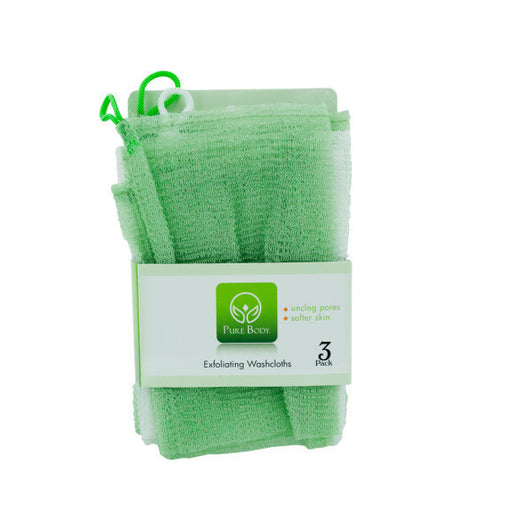 Green Exfoliating Washcloth Set