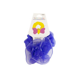 Butterfly Chiffon Scrunchi With Ruffle Accent
