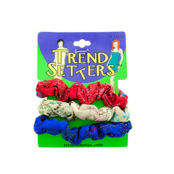 Asian Fabric Hair Scrunchies Set