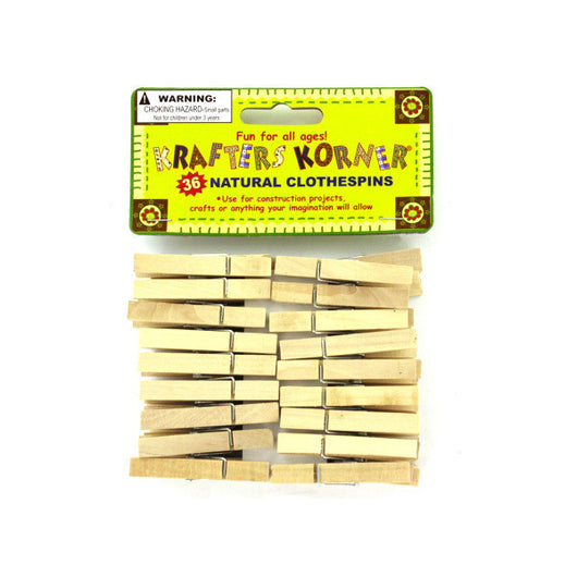 Natural Wood Craft Clothespins