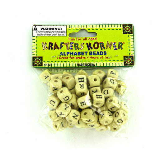 Small Wooden Alphabet Beads