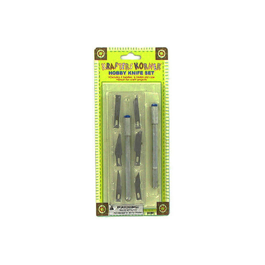 Hobby Knife Set With 2 Handles And 6 Blades