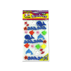 Ocean Foam And 3-D Stickers, Pack Of 25