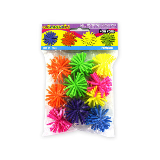 Foam Crafty Pom Poms, Pack Of 10