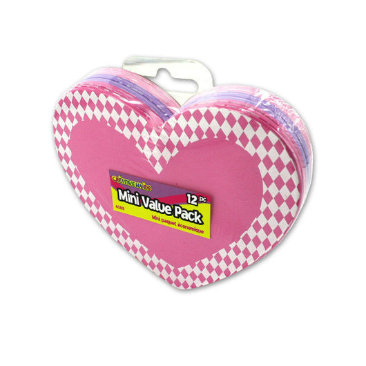 Foam Heart Sticker With Checkered Border