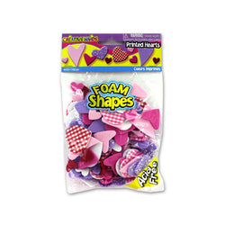 Printed Heart Foam Shapes