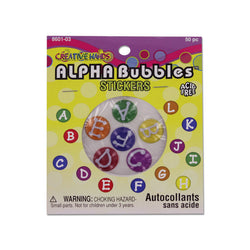 Alphabet Colored Bubble Stickers