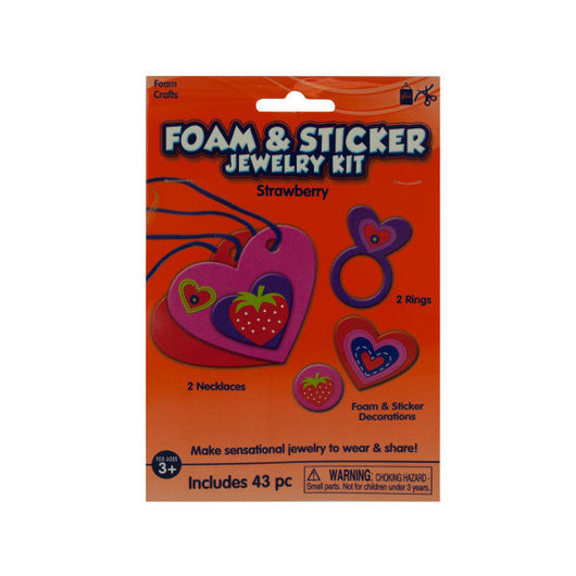 Strawberry Foam And Sticker Jewelry Kit