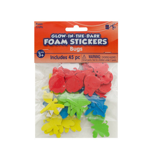 Glow In The Dark Foam Bugs Stickers