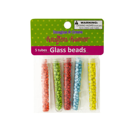 Multi-Color Glass Beads In Tubes