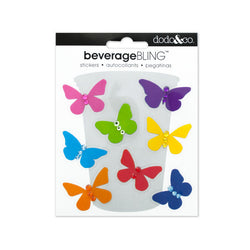 Butterflies Beverage Bling Stickers