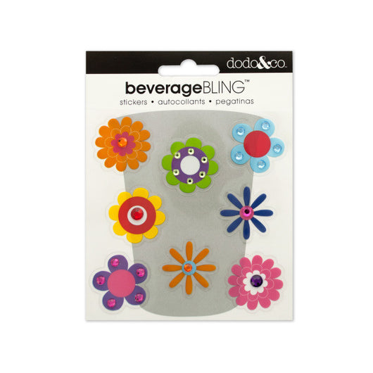 Blossoms Beverage Bling Stickers