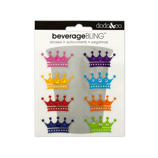 Crowns Beverage Bling Stickers