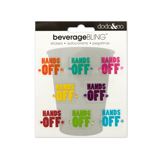 Hands Off' Beverage Bling Stickers