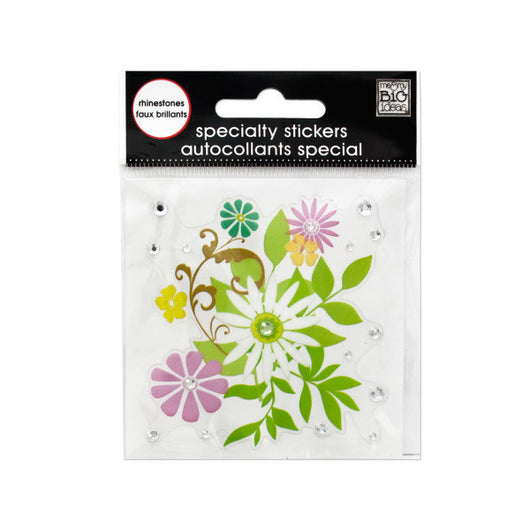 Flower Bouquet Rhinestone Specialty Sticker