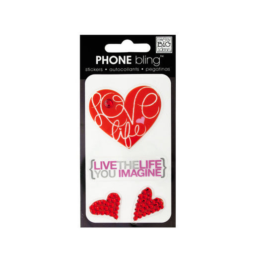 Love Life Phone Bling Removable Stickers