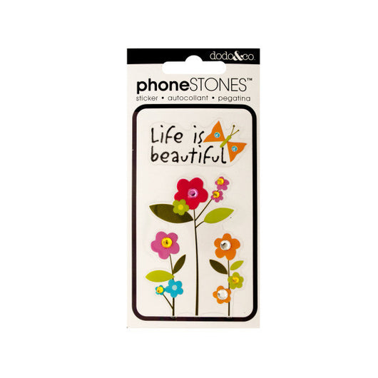 Life Is Beautiful Phone Stones Stickers