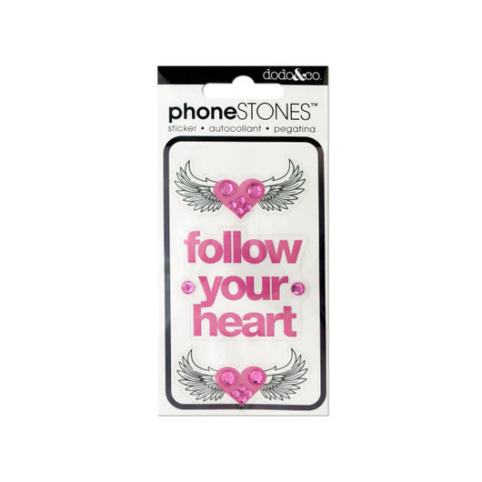 Follow Your Heart Phone Stones Stickers