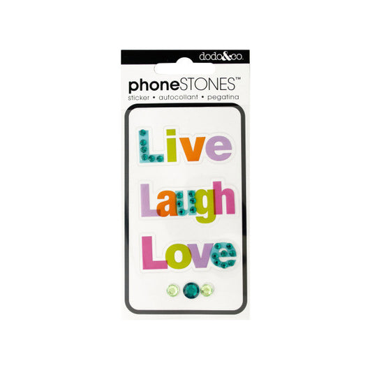 Live Laugh Love Phone Stones Stickers