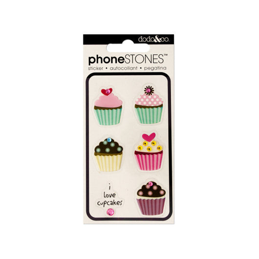 I Love Cupcakes Phone Stones Stickers