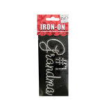 #1 Grandma Rhinestone Iron-On Transfer