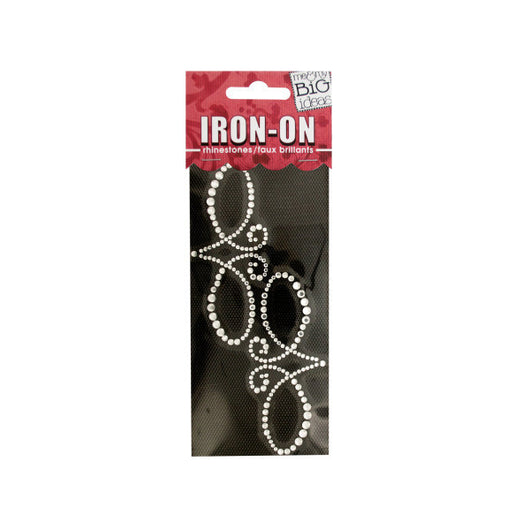 Butterfly Swirls Rhinestone Iron-On Transfer