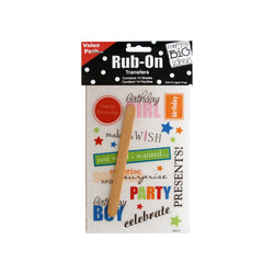 Sayings Value Pack Rub-On Transfers