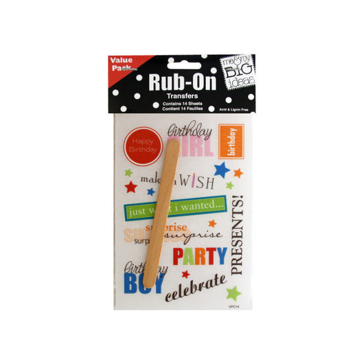 Sayings Value Pack Rub-On Transfers