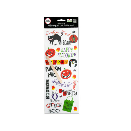 Halloween Glitter Rub-On Transfers