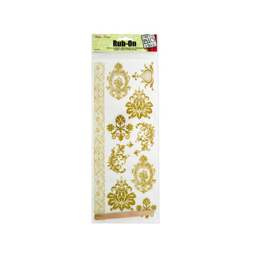 Gold Flourish Rub-On Transfers