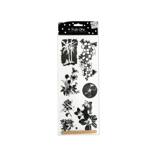 Coastal Flowers Rub-On Transfers