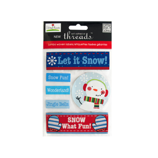 Let It Snow Jumbo Woven Labels