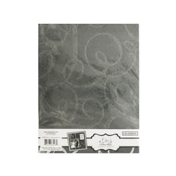 Silver Flourish Glitter Paper