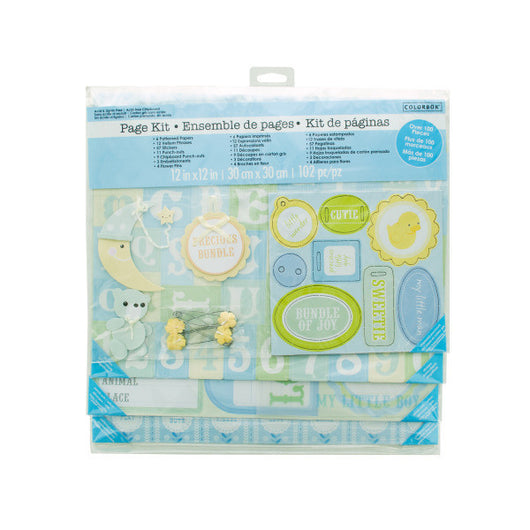 Baby Boy Scrapbook Page Kit