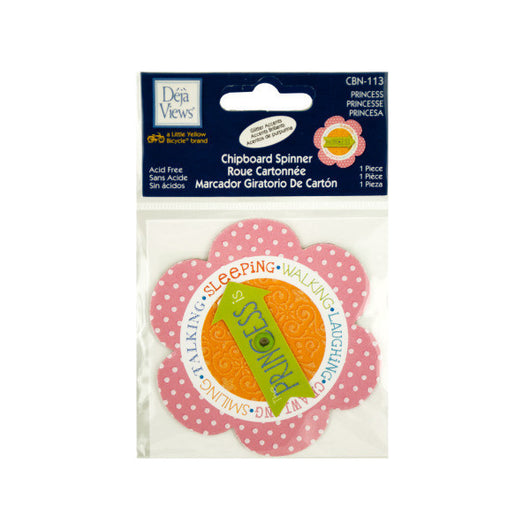 Princess Chipboard Spinner Sticker