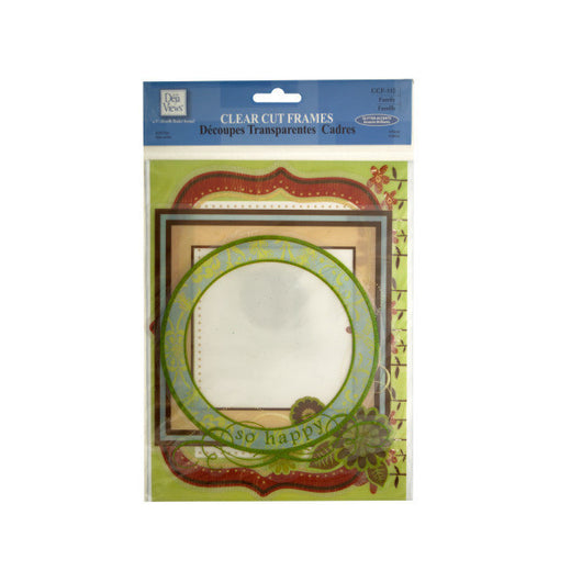 Clear Cut Family Frames With Glitter Accents