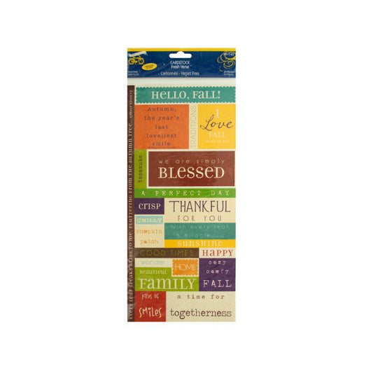 Fresh Verse Embossed Fall Cardstock Pieces