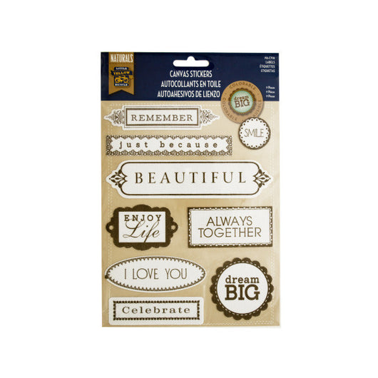 Colorable Dream Big Labels Canvas Stickers