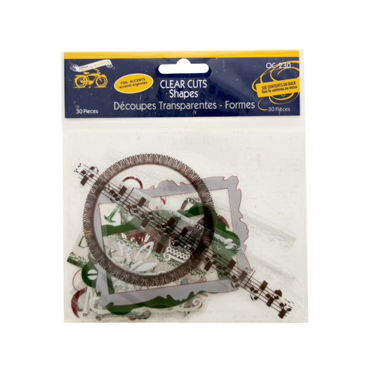 Clear Cuts Holiday Shapes With Foil Accents