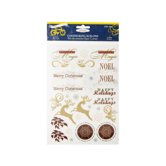 Christmas Card making Rub-Ons