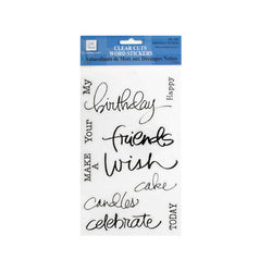 Birthday Clear Cuts Word Stickers