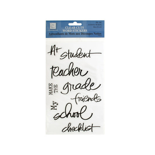 School Clear Cuts Word Stickers