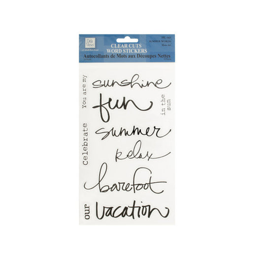 Summer Clear Cuts Word Stickers