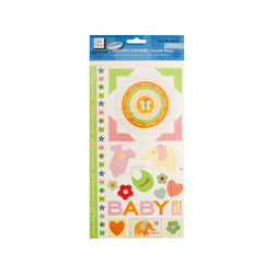 42-piece Baby Girl Cardstock Stickers